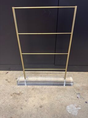 Gold Metal and Acrylic Ladder Display Stand - Set 5
